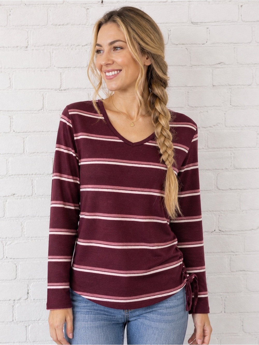 NWT Pink Republic Tie Side Top
